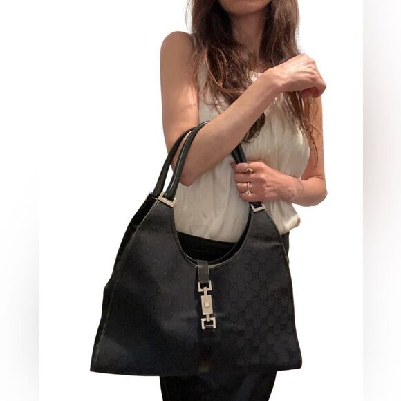 Gucci Black Jackie Bag with Silver-Tone Closure - Picture 1 of 11